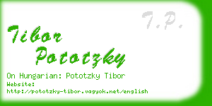 tibor pototzky business card